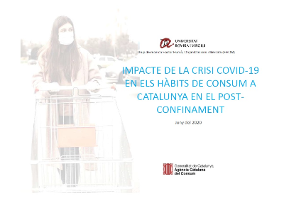 Presentació de l'estudi Impacte de la crisi COVID-19 en els hàbits de consum a Catalunya en el post-confinament