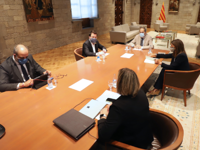 El president Torra encapçala la reunió de seguiment del Procicat (Foto: Rubén Moreno)