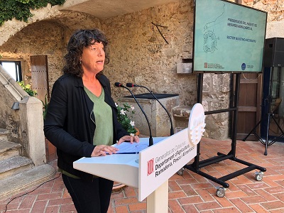 Teresa Jordà presentant l'espot publicitari