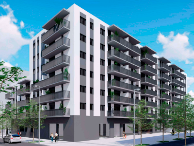 Imatge virtual de la nova promoció d'habitatge protegit de Brosh a Viladecans.