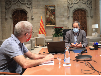 El president Torra s'ha reunit amb Creu Roja (foto: Jordi Bedmar)