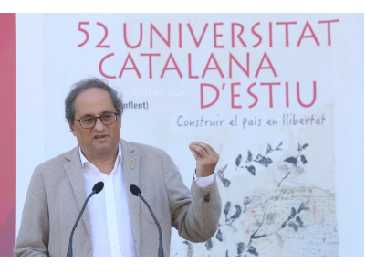 At the closing ceremony of the 52nd edition of the Catalan Summer University, the president said Catalonia needed to take the initiative once again, regain public trust, and rebuild bridges to achieve a shared strategy.