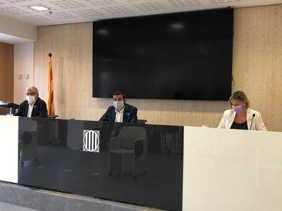 Roda de premsa d'El Hormani, Bargalló i Vergés