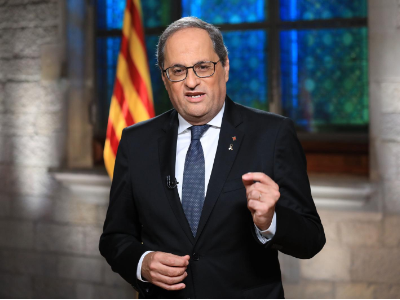 President Torra delivers Official Catalan National Day message.