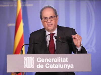 President Quim Torra has given a statement after a Supreme Court hearing on his appeal against charge of disobedience.