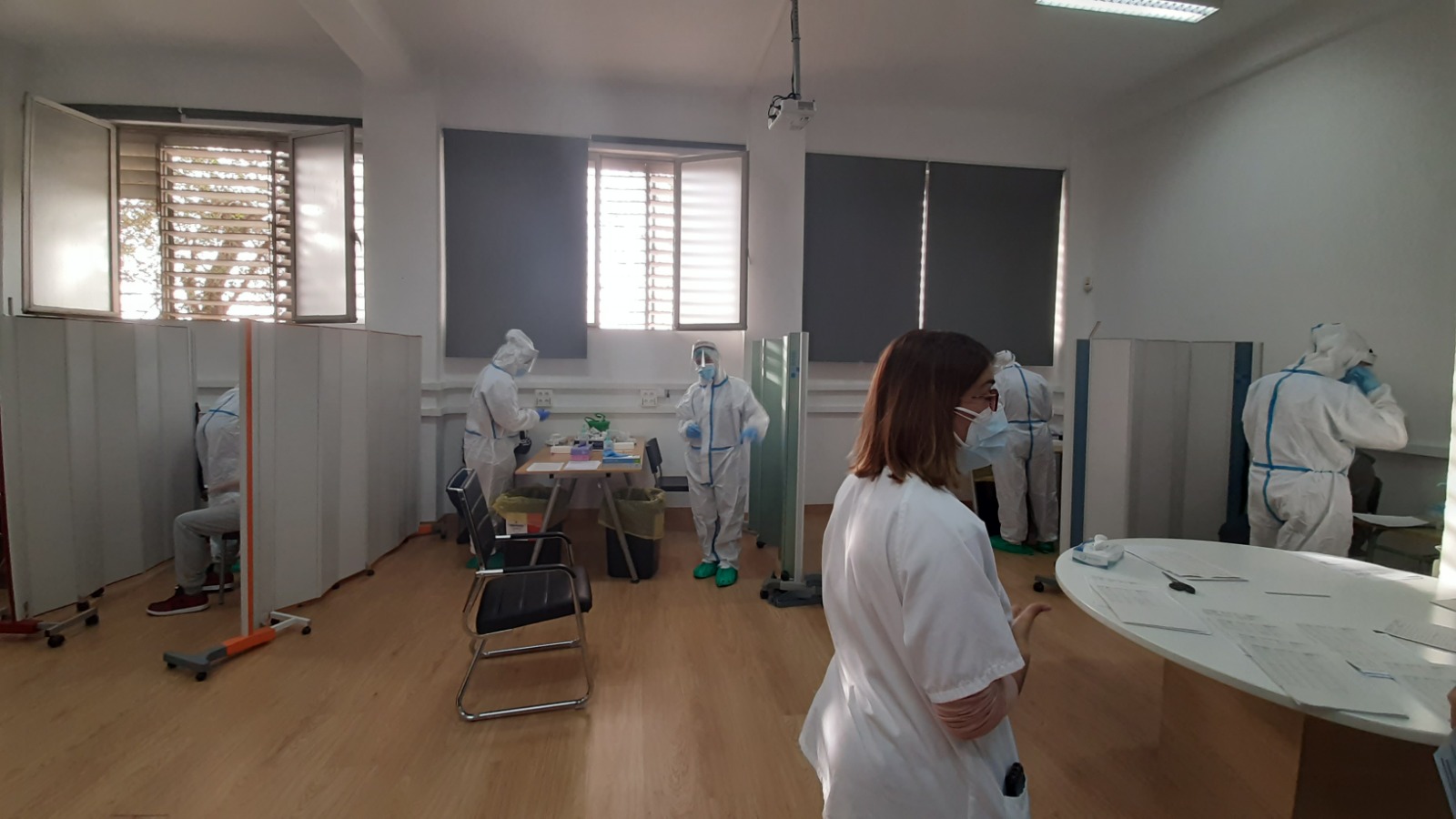 Un moment del cribratge a l'Hospitalet