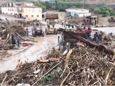 Pont de l'Espluga, després dels aiguats. Pont de l'Espluga, després dels aiguats.