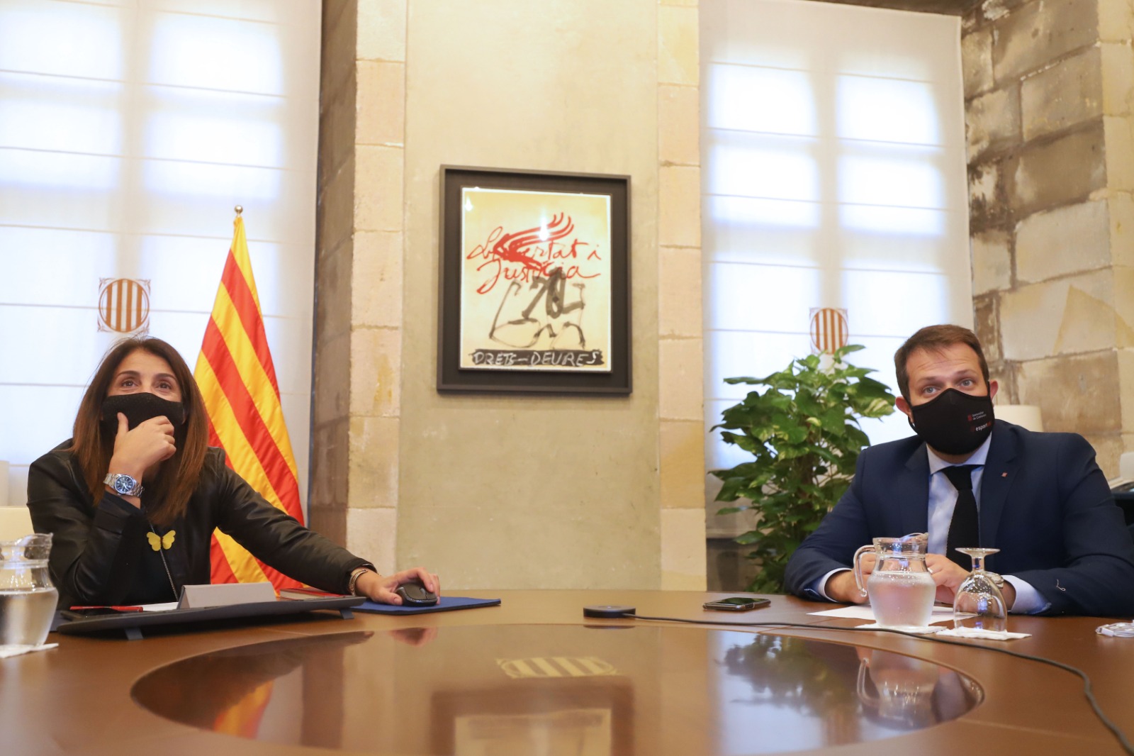 La consellera Budó i el secretari de l'Esport, Gerard Figueras. La consellera Budó i el secretari de l'Esport, Gerard Figueras.