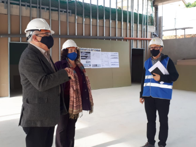 Visita a les obres de l'Escola Agnès