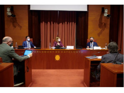 El vicepresident Aragonès i el conseller Tremosa durant la compareixença