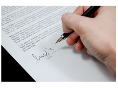 Imatge de recurs de la signatura d'un document