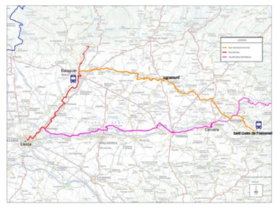 Mapa de la nova ruta ciclista