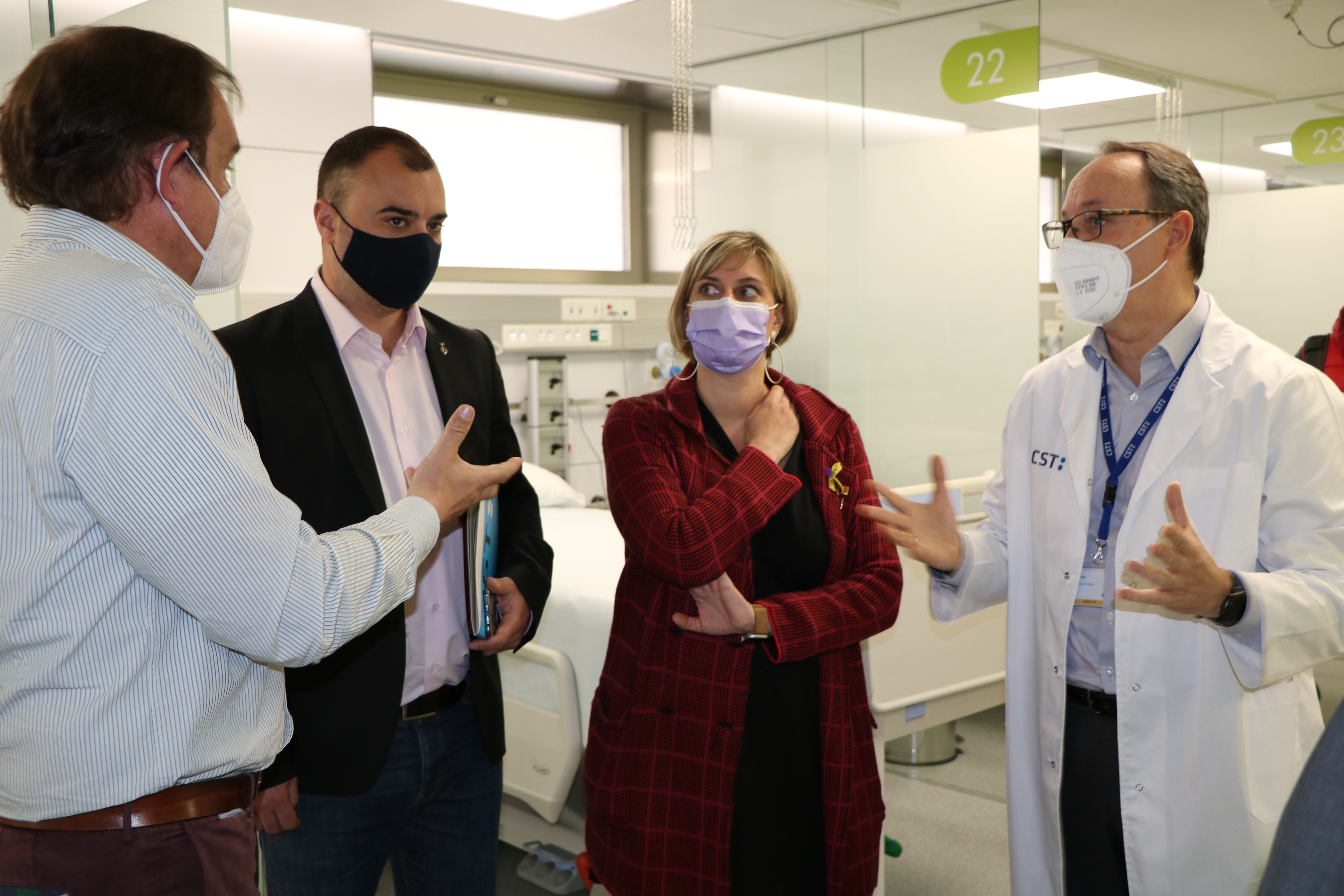 Un moment de la visita, aquest matí.