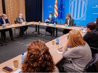 Reunió del vicepresident amb representants de col.legis professionals del sector de la salut de Catalunya