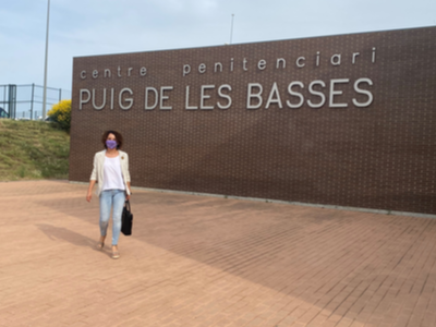 La delegada del Govern a Girona, Laia Cañigueral, visita Dolors Bassa al centre penitenciari Puig de les Basses.