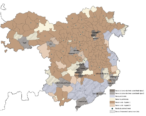Mapa de les comarques gironines