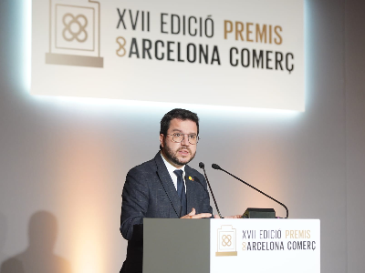 El president Aragonès a la 27a edició dels Premis Barcelona Comerç (foto: Paco J. Muñoz)