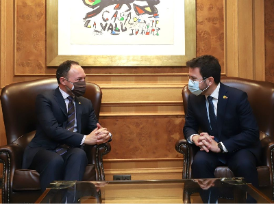 El president Aragonès ha fet una visita oficial a Andorra (Fotografia: Rubén Moreno)