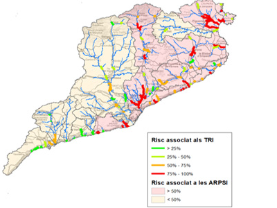 Mapa de Perillositat i Risc d'Inundacions (MAPRI) de les conques internes de Catalunya.