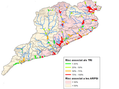 Mapa de Perillositat i Risc d'Inundacions (MAPRI) de les conques internes de Catalunya.