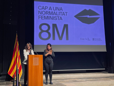 Commemoració del Dia Internacional de les Dones a Girona.