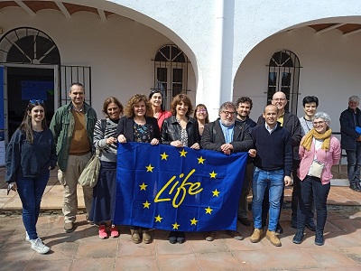 Foto de grup de la presentació del nou LiFE avui al Parc Natural del Cap de Creus