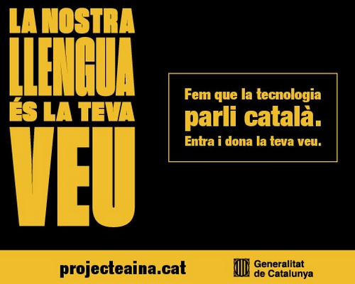 Imatge campanya recollida de veus AINA Imatge campanya recollida de veus AINA