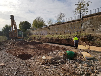 Adequació dels murs d'una riera per a minimitzar l'impacte de les inundacions (arxiu). Adequació dels murs d'una riera per a minimitzar l'impacte de les inundacions (arxiu).