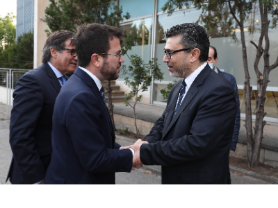 El president Aragonès a Martorell amb Mohamed El Ghaidouni.