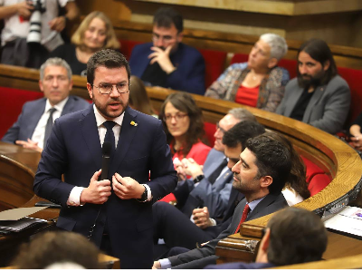 Aragonés durant la sessió de control al president. Autor: Rubén Moreno