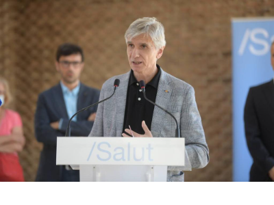 El conseller Argimon durant la inauguració al nou CAP Premià de Dalt - Víctor Català