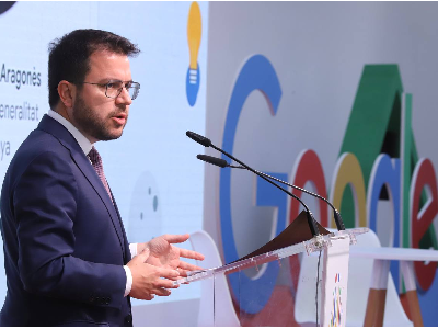 El cap de l'Executiu ha intervingut a la presentació de les oficines de Google a Barcelona. (Fotografies: Rubén Moreno)