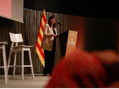 La consellera de Recerca i Universitats, Gemma Geis, a l'acte 'El català, punt de trobada'