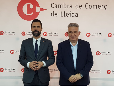 El conseller i el president de la Cambra de Comerç de Lleida