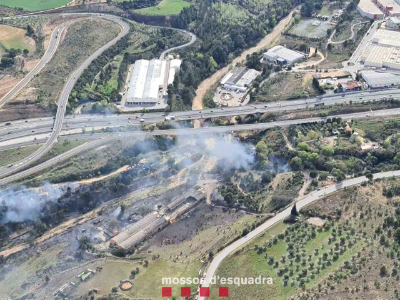 Imatge de l'incendi al Baix Llobregat Nord