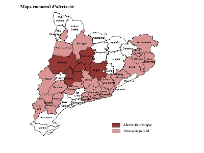 Mapa comarcal d'afectació