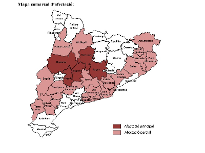Mapa comarcal d'afectació