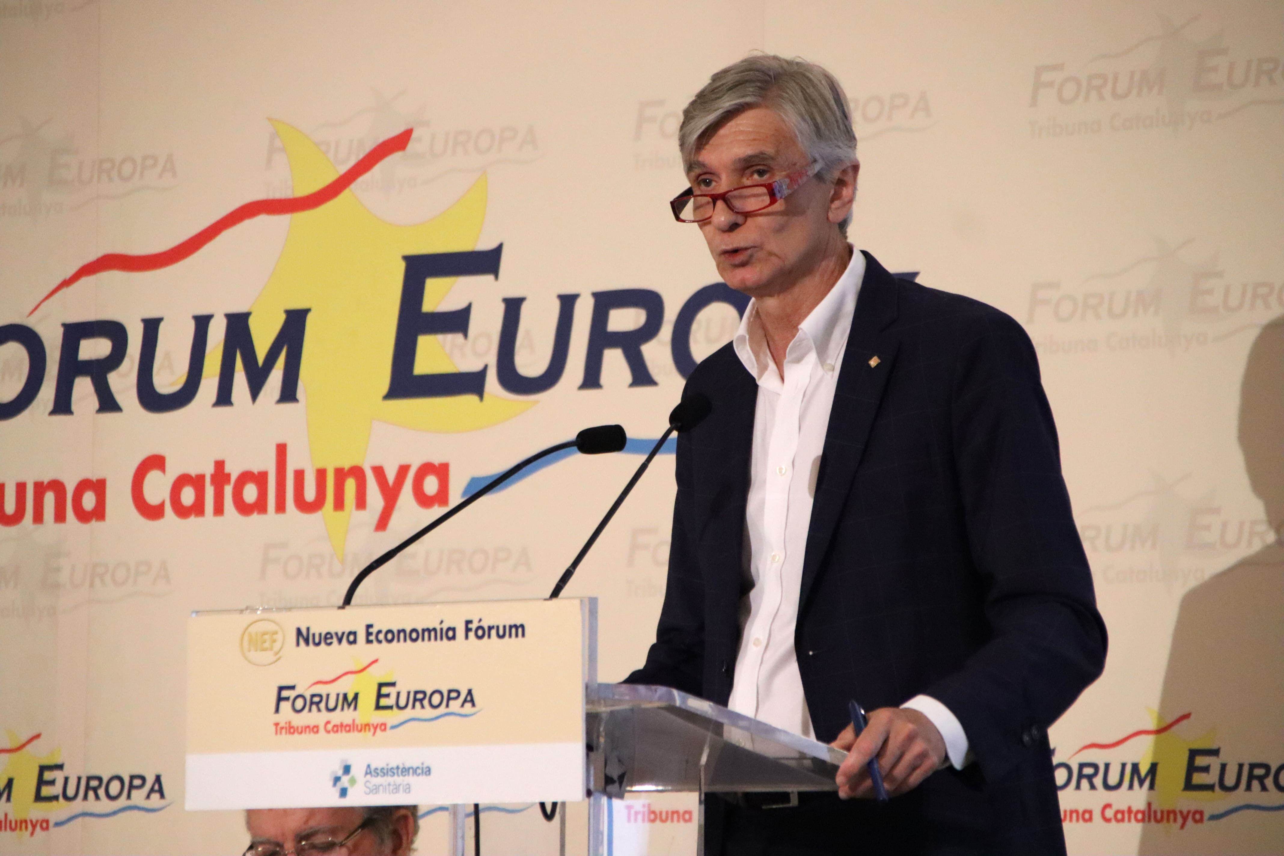 El conseller de Salut, Josep Maria Argimon, durant la conferència al Nueva Economia Fòrum Europa Tribuna Catalunya