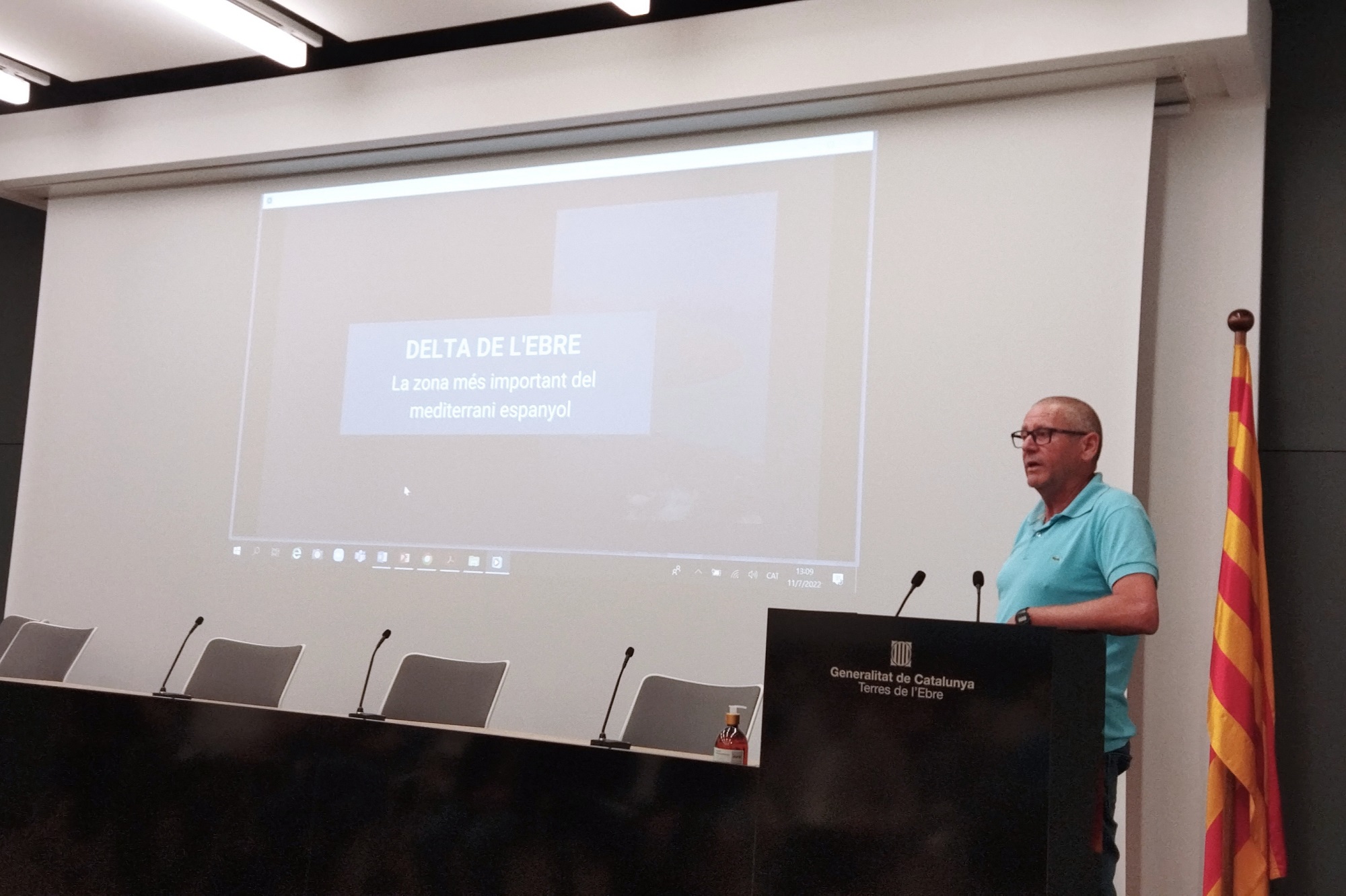 Presentació de l'Associació de Depuradores de Catalunya, a càrrec del president, Mateu Piñana