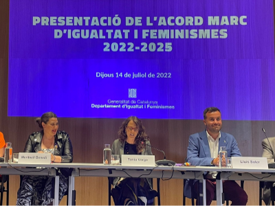 Igualtat i Feminismes finança amb 91M € el desenvolupament de les polítiques del Departament als ens locals  