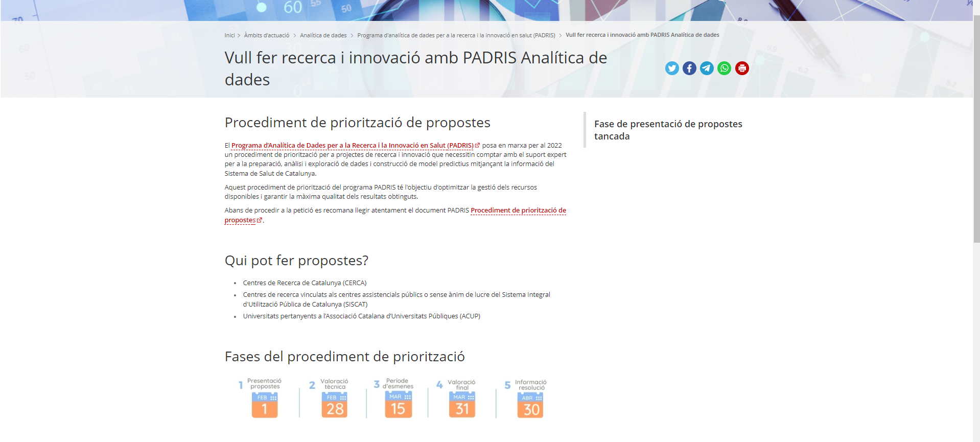 El programa PADRIS d'analítica de dades de l'AQuAS impulsarà vuit projectes de recerca