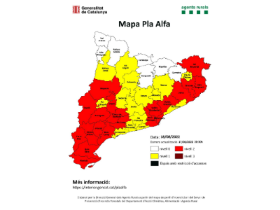 Mapa Pla Alfa per dijous 18 d'agost
