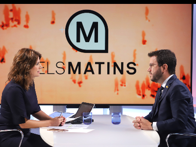 El president ha estat entrevistat al programa Els Matins de TV3 (Autor: Rubén Moreno)