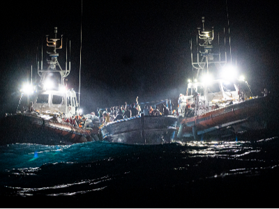 Fotografia d'un rescat marítim, del treball "La sèptima missió" de Pau de la Calle