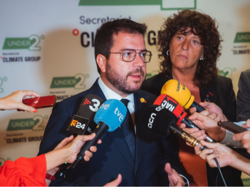 The president during the press conference (Photo: Arnau Carbonell)