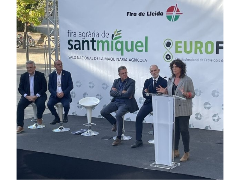 Jordà inaugurant  la 68a Fira Agrària de Sant Miquel de Lleida i de la 37a edició de la Fira Professional de Proveïdors de la Indústria Fructícola `Eurofruit¿