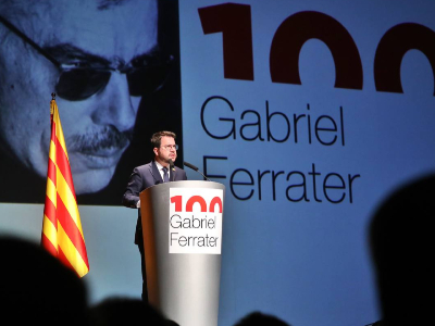 El president durant la seva intervenció a la cloenda de l'Any Gabriel Ferrater (foto: Jordi Bedmar)