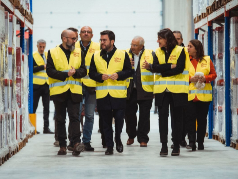 El president Aragonès l'acte d'inauguració del nou parc industrial de B&B Trends, propietari de la marca Ufesa.