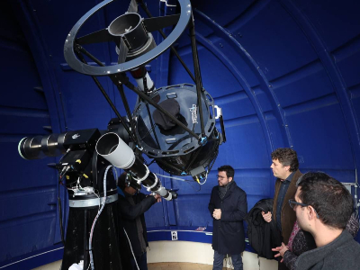 El president, durant la inauguració del nou telescopi. Autor: Rubén Moreno