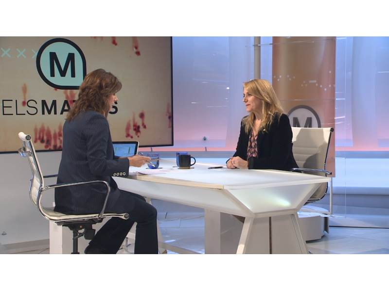 La consellera Mas Guix durant l'entrevista al programa "Els matins"